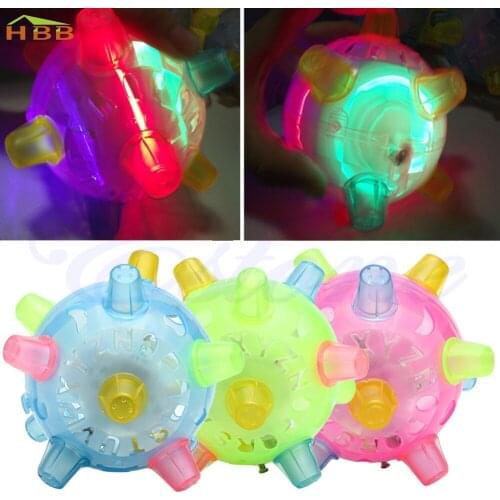 Jumping Joggle Flashing Light Up Bouncing Vibrating Sound Music Kid Toy Ball #046