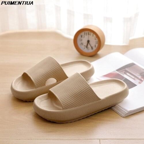 Dihope EVA Slides Platform Women Sandals Thick Sole Soft Indoor Slippers Women Anti-slip Sandals Men Summer Women Bath Slides