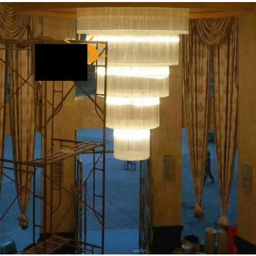 Villa Duplex Light Aisle Crystal Light Hotel Lobby Ceiling Lighting Restaurant Hotel Banquet Hall led lighting fixture large led