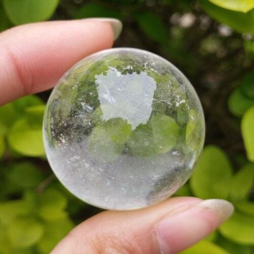 Natural Clear White Crystal Quartz Sphere Ball Specimen Collection