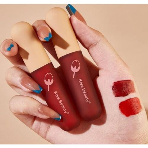 Lipstick Super Hot High-gloss Lip Stick Lip Glazestudent Parity Plain Face White Lip Mud Lipstick Set Lip Makeup Cosmetics