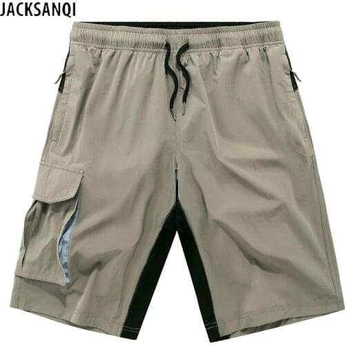 JACKSANQI Men Summer US Size Quick Dry Drawstring Elastic Cycling Shorts Camping Fishing Outdoor Hiking Breathable Running RA477