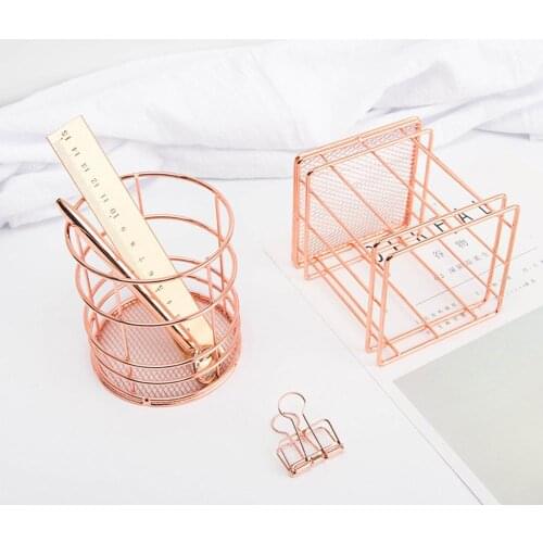 Round Square Mesh Pens Ruler Stationery Holder Storage Case Container Organizer Office School Supplies Desktop Decoration Basket