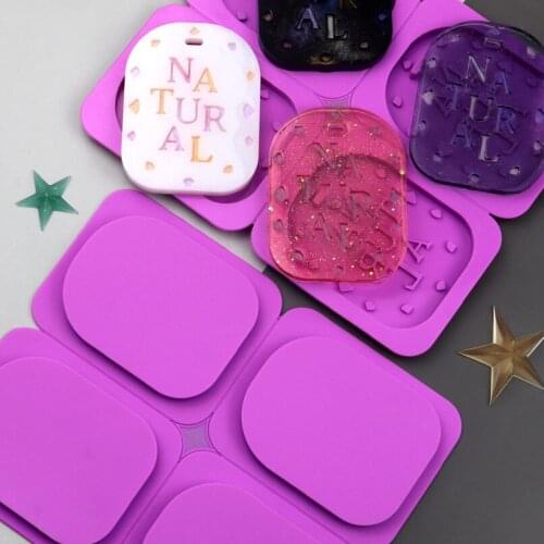 Letter rounded square fondant silicone mold Aromatherapy Plaster Mold DIY Baking Chocolate Silicone Mold Handmade Soap Mold