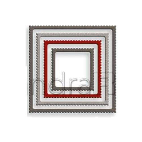 Squares Narrow Margi Metal Squares Wide Border Dies Craft Embossing Make Paper Greeting Card Making Template DIY Handmade 2021