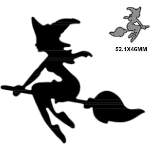 Happy Halloween Witch Metal Cutting Dies For DIY Scrapbooking Photo Album Season Embossing DIY Paper Cards 2021 New