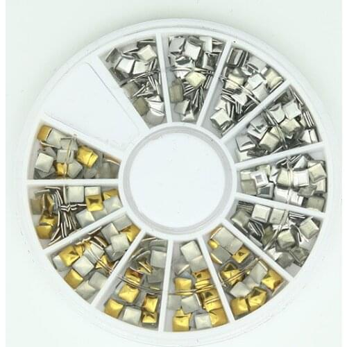 New 3d nail art decorations Golden and rhinestones for nails fashion nail stickers