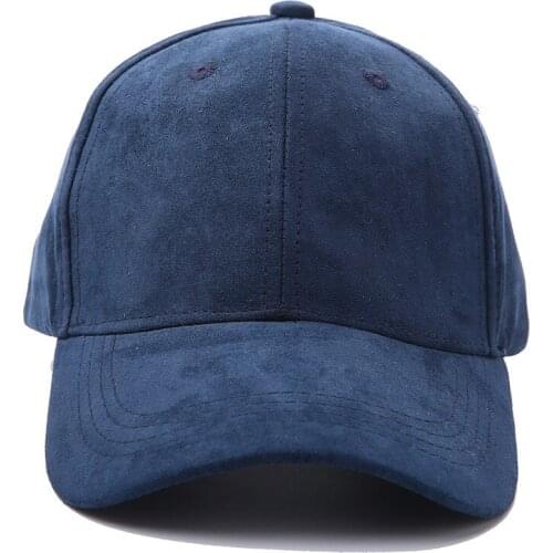 New Solid Color Suede Light Board Baseball Hat Autumn And Winter Mens And Womens Caps Simple Couple Hats