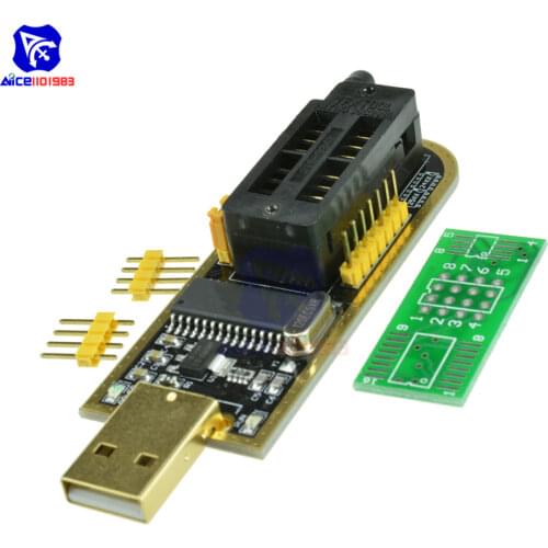 Diymore USB Programmer WCH341A Series 24 EEPROM Writer 25 SPI Flash BIOS Board Module USB to TTL 5V-3.3V Software Driver Drive