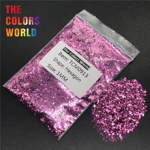 TCM0913 Purple Red Color Metallic Luster Hexagon Shape Nail Glitter Nail Art Decoration Makeup Gel Body Glitter Handwork DIY