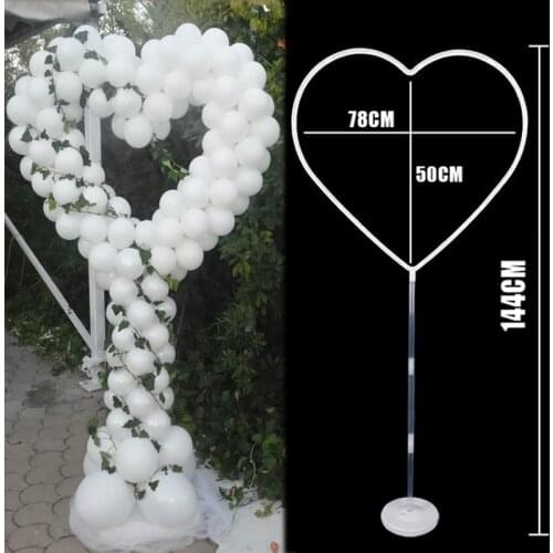 Heart shaped balloon arch frame Wedding Engagement Decorations Balloons Wreath ring for Valentines Day Bridal Shower Decor