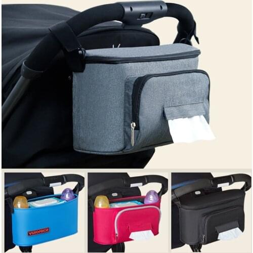 Baby Stroller Organizer Bag Mummy Diaper Bag Hook Baby Carriage Waterproof Large Capacity Stroller Accessories