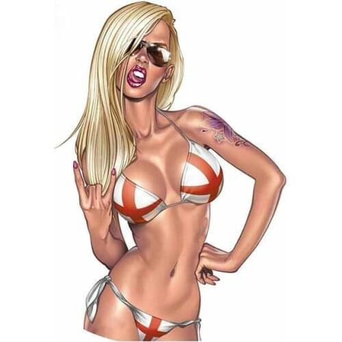 Super Sexy Girls Motorcycle Car Stickers Repair Decal 3D Interesting Graphics Sunscreen Suitable for VAN RV Waterproof Car Decal