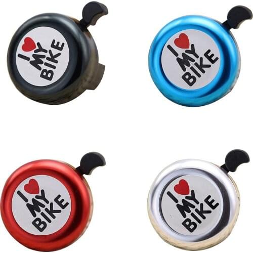 Bicycle Bell I Love My Bike Printed Clear Sound Cute Bike Horn Polished Alarm Warning Bell Ring Bicycle Accessory