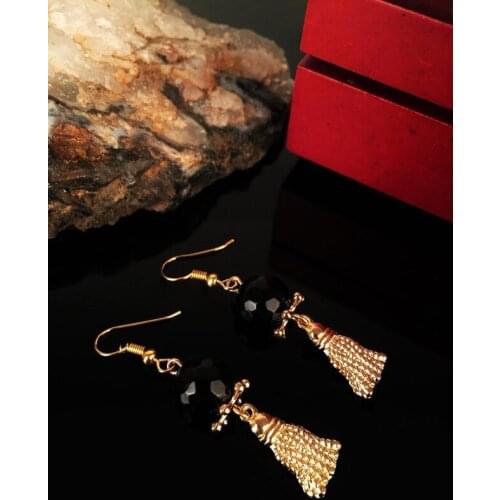 Dr Stone Natural Stone Women Onyx Stone Earrings NRS743 373144347