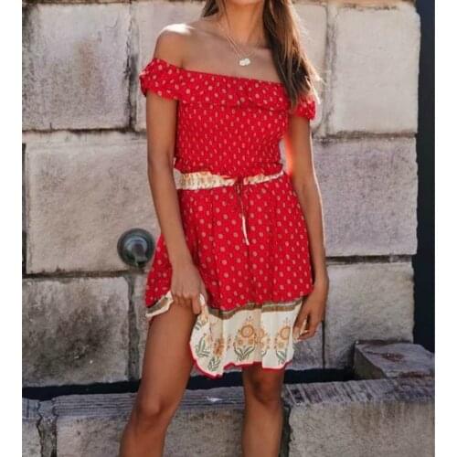 Happie Queens Women two piece outfits off shoulder Sleeveless tops Bohemian Tassel Drawstring skirts 2 pieces Boho sets