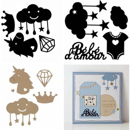 Star Cloud Diamond Crown Metal Cutting Dies Stencils for DIY Scrapbooking Photo Album Decorative Embossing Card Crafts Die Cut