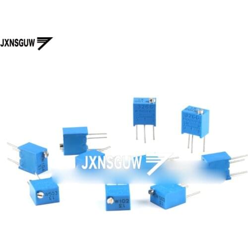 10PCS 3266W-1-102/103/104/1051K2K10k1M top adjustment multi-turn precision adjustable resistor/potentiometer