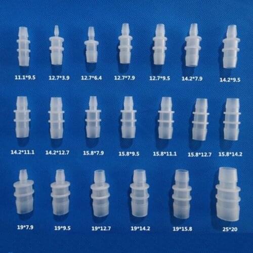 10pcs 15.8-25mm Reducing Straight Connector Soft Hose Plastic Adapters for Aquarium Fish Tank Home Garden Supplies