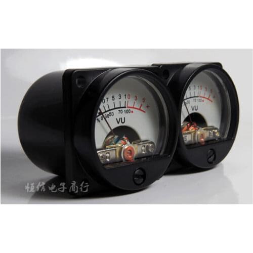 2pcs Panel VU Meter Warm Back Light Recording Audio Level For Amplifier Speakers