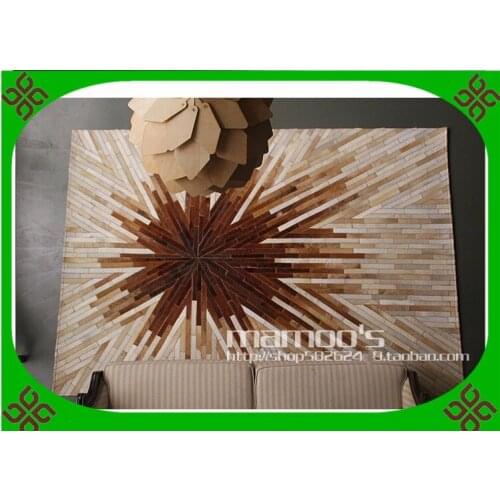 2018 free shipping via DHL 100% natural genuine cow leather carpet mat