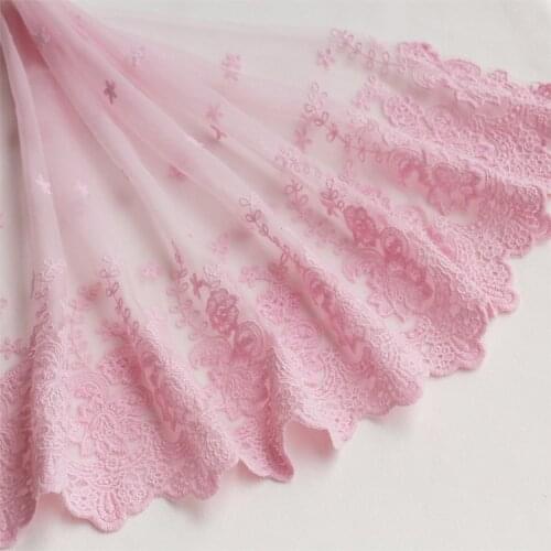 3Yard/Lot 34cm wide mesh yarn lace trim dress skirt curtain clothing pink blue white wide-side lace accessories hot sale
