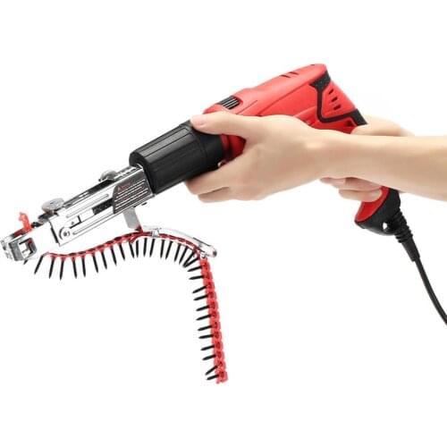 4pcs Automatic Chain Nail Adapter Screw Electric Drill Attachment For Cordless Electric Woodworking Tool