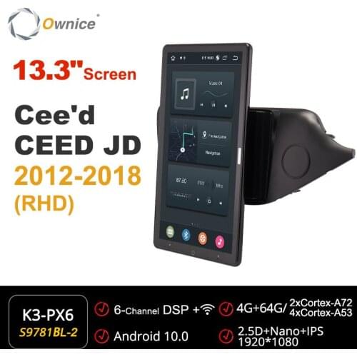 Ownice 1920*1080 Android 13.3 Inch Rotation Autoradio 1 Din for KIA Cee'd CEED JD 2012 - 2018 Car Radio Auto GPS Multimedia