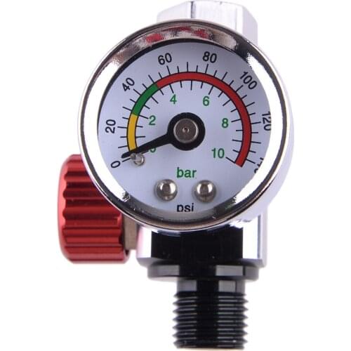 Car Air Control Pressure Gauge Compressor Regulator Fit for Devilbiss Iwata 0-140 PSI Spray Tool Metal