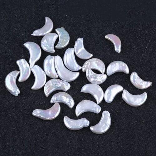 11-12mm Natural five star shape moon shape freshwater pearl beads