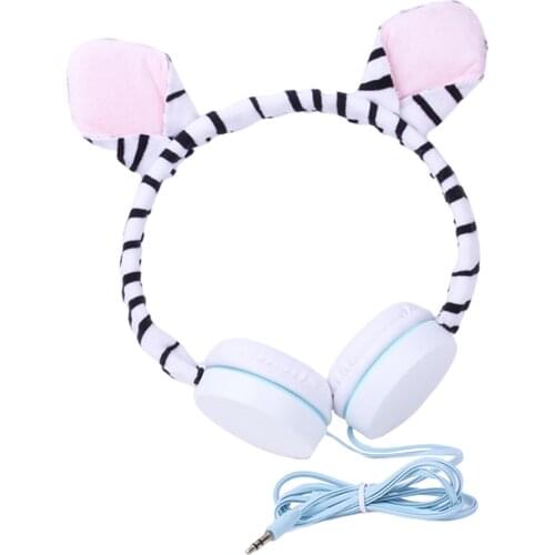 Animal Kids Headphones Over-Ear Wired Adjustable Headband for Boys Girls Kindergarten Teenagers School TV PC Free