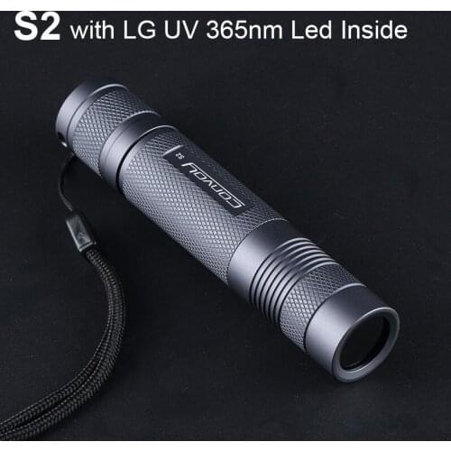 Grey Convoy S2 UV Flashlight with LG UV 365nm Led Linterna 5W Powerful Torch 18650 Flash Light Ultraviolet Ultra Violet Lamp