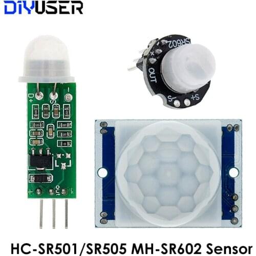HC-SR501 HC-SR505 MH-SR602 Adjust IR Pyroelectric Infrared Mini PIR Human Sensor Detector Module Bracket for Arduino