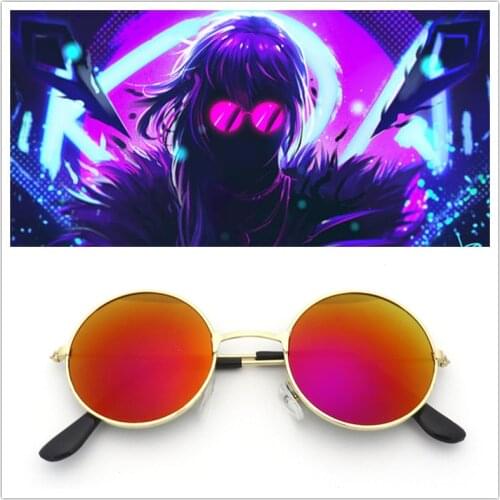 Game K/da KDA S8 Evelynn Cosplay Glasses Red Sunglasses Akali Ahri Kaisa Props Anime Eye Glass Halloween Costume Accessory
