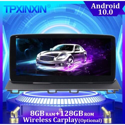 IPS 8G+128G Android 10.0 For MAZDA 3 2013-2019 Carplay Multimedia Player Stereo Tape Recorder GPS Navi Auto Radio Head unit DSP
