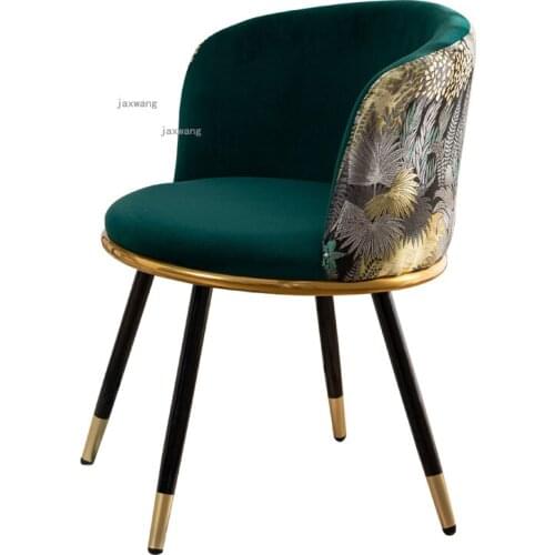 Nordic Living Room Dining Chairs Home Furniture Bedroom Makeup Chair Modern Minimalist Restaurant Computer Backrest Armchair mc