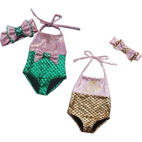 Baby Girls Swimwear Cute Lovely Bow Knot Tankini Bikini Sleeveless Halter Swimsuit 2PCS Set Bathing Suit Beachwear