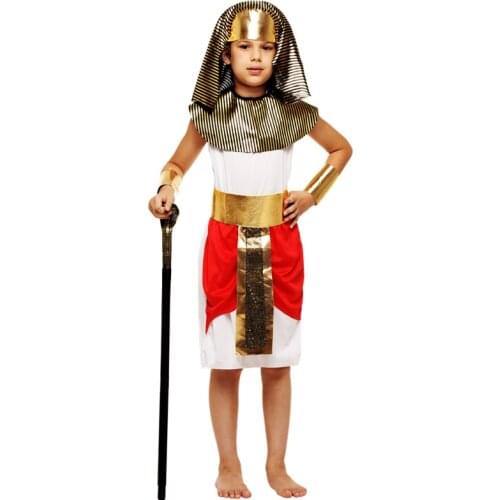 Boys Greek prince Cosplay Roman Children Costumes Arabic Prince Caesar Fancy Dress Party Halloween Baby Egyptian Pharaoh Kids Co