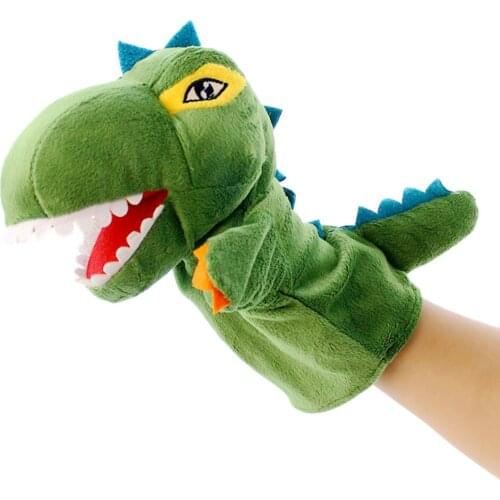 Cartoon Dinosaur Plush Soft Hand Puppet Parent-Child Interaction Storytelling Puppet Kids Pretend Playing Toy Gift Favor #30