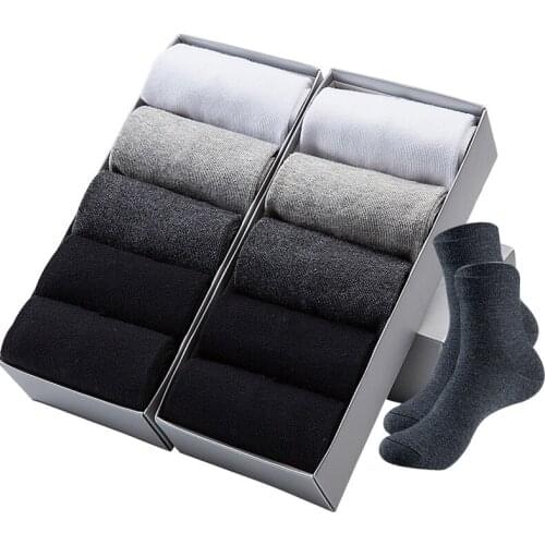 5 Pair/lot Men Socks Business Men Sock Sweat-Absorbent Plain Classic Men Socks Breathable Solid Cotton Fashion Shaping Men Socks