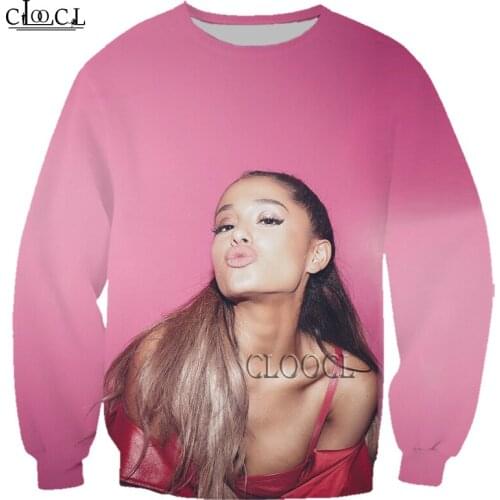 HX Newest Fashion Men Women Singer Ariana Grande 3D Printed Sweatshirt Casual Streetwear Unisex Tracksuit Tops Drop Shipping