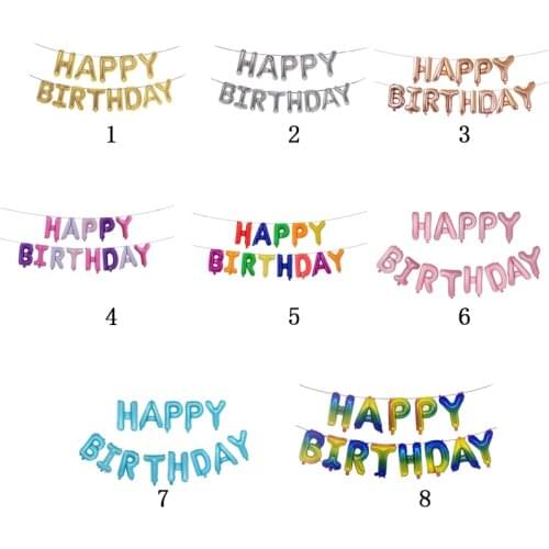 New 16 inch Letters HAPPY BIRTHDAY Foil Balloons Kids Alphabet Air Balloons Baby Shower Supplies Happy Birthday Party Decoration