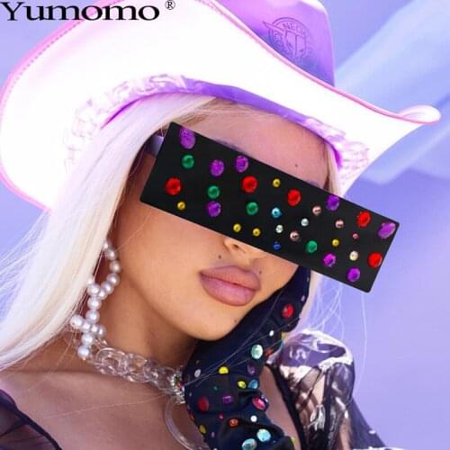 Diamond Oversize Goggle Sunglasses Women Fashion Rimless Sun Glasses Men Luxury Brand Designer Glasses Vintage Eyewear UV400