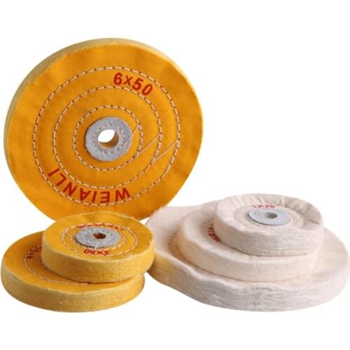 1PC Cotton Polishing Wheels 3"/4"/6" Cloth Buffing Wheel Grinder For Jewelry Wood Metal Polishing Abrasive Tools
