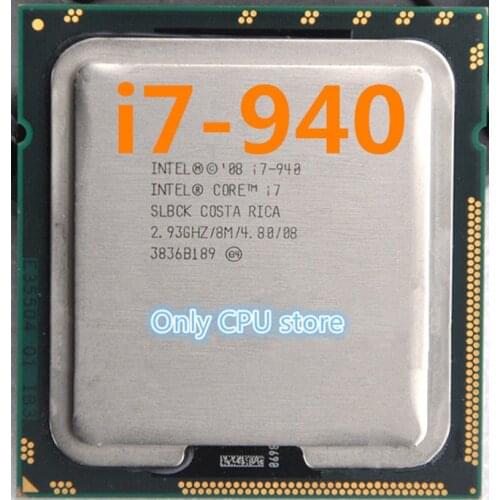 Core i7 940 2.93GHz 8M SLBCK Quad Core Eight threads desktop processors Computer CPU Socket 1366 scrattered pieces