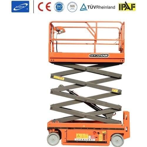 Qiyun self -propelled 14m hydraulic scissor lift aerial work platform with CE ISO9001 factory price high quality