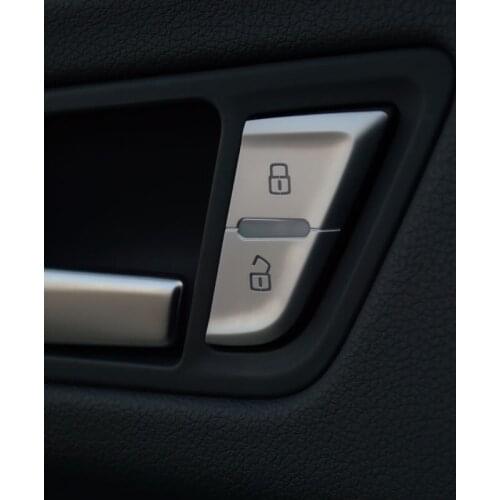 Car Door Unlock Swtich Buttons Sequins Decoration Cover Trim 4Pcs For Audi Q5 2010-2016 Auto Interior Accessories