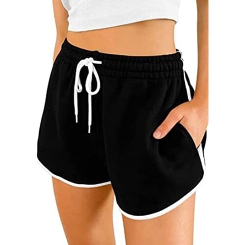 2021 Fashion Casual Shorts Summer Women Drawstring High Waist Loose Shorts Fitness Running Jogging Sport Sweatpants Streetwear