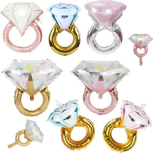 Wedding balloon diamond ring aluminum foil balloon bachelor party decoration wedding anniversary decoration balloon