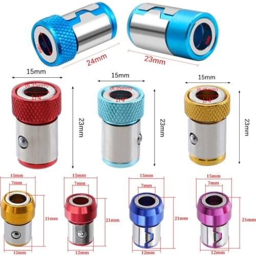 Universal Magnetic Ring 1/4” Metal Screwdriver Bit Magnetic Ring For 6.35mm Shank Anti-Corrosion Drill Bit Magnet Powerful Ring